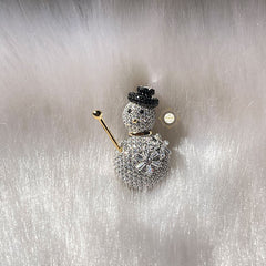 Sterling Sparkling Silver Snow Brooch
