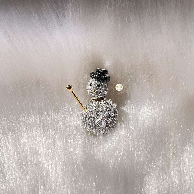 Sterling Sparkling Silver Snow Brooch