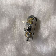 Sparkling Silver Elephant Brooch