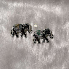 Sparkling Silver Elephant Brooch