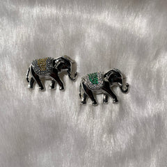 Sparkling Silver Elephant Brooch