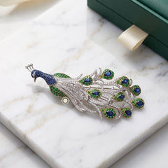 Peacock brooch cum pendant
