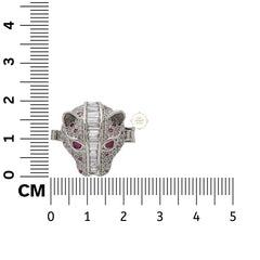 Sterling Silver Cheetah Button Clip