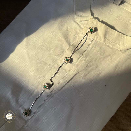 Sterling Silver Men's Kurta Button
