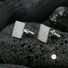 Sparkling Silver Celestial Gleam Cufflinks