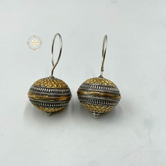 Ball Drop Earring Dual Tone