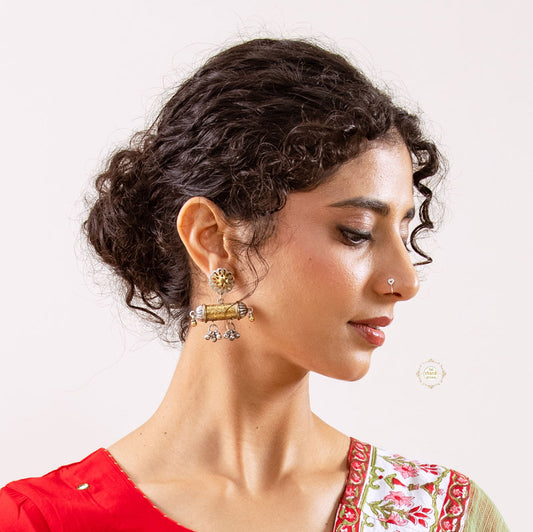 Tribal Taweez Earring Dual Tone