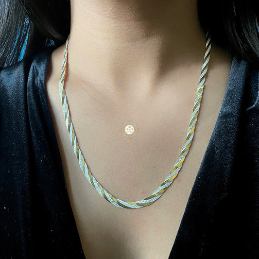 Dual Tone Silver Chain