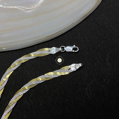 Dual Tone Silver Chain