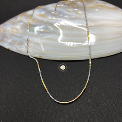 Dual Tone Silver Chain