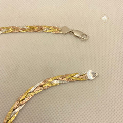 Dual Tone Silver Chain