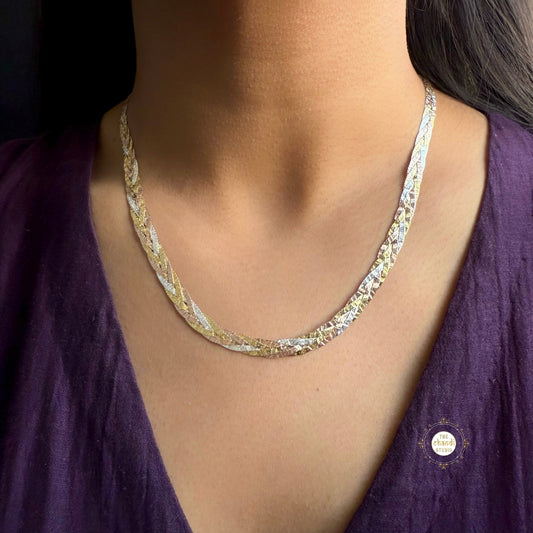 Dual Tone Silver Chain