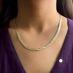 Dual Tone Silver Chain