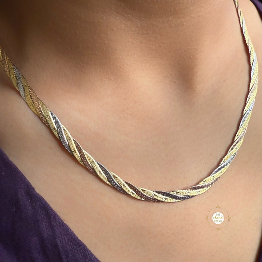 Dual Tone Silver Chain