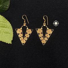 Full Gold Concentric Filigree Paradise Earring