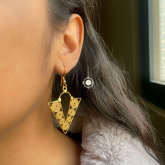 Full Gold Concentric Filigree Paradise Earring