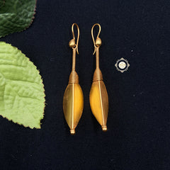 Full Gold Tribal Leaf Earring