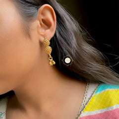 Timeless Leaf Ghungroo Earring