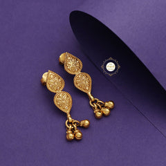 Timeless Leaf Ghungroo Earring