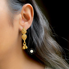 Timeless Leaf Ghungroo Earring