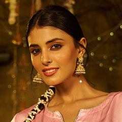 Kundan Pearl Full Gold Earring