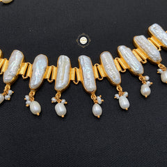Full Gold Mother Of Pearls Necklace Set