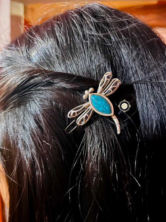 Night Sky Calm Dragonfly Hair Pin