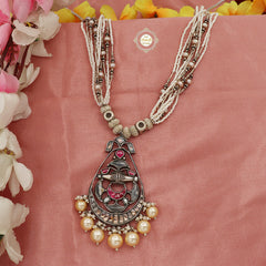 Sterling Silver Muhurat Layered Chaand Necklace