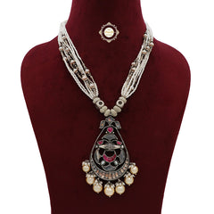 Sterling Silver Muhurat Layered Chaand Necklace