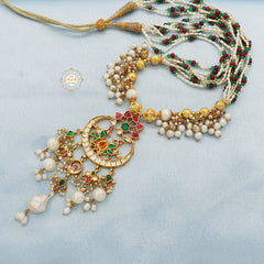 Muhurat Gold Polish Timeless Parrot Necklace