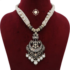 Sterling Silver Muhurat Layered Chaand Necklace