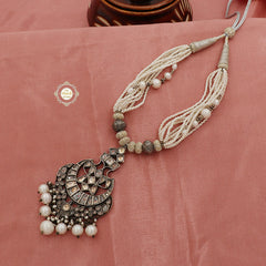 Sterling Silver Muhurat Layered Chaand Necklace