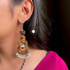 Muhurat Gold Polish Timeless Parrot Necklace Set