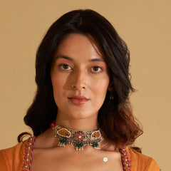 Muhurat Chitai Kundan Necklace Set