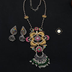 Muhurat Floral Paradise Kundan Necklace Set