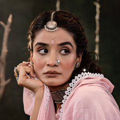 Ruhaniyat Full Moon Pearl Maang Tika