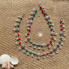 Turquoise Pure Silver 925 Ankle Bracelet/Payal