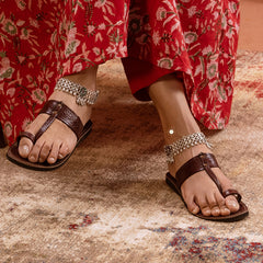 Jashn Modern Maharani Floral Stone Anklet