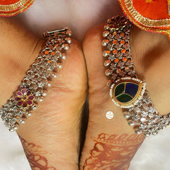 Jashn Kundan Jali Anklet
