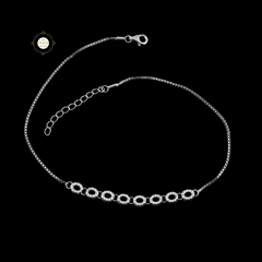 Sparkling Silver Shimmering Grace Anklet (Piece)