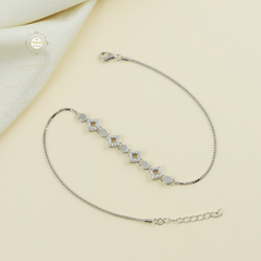 Sparkling Silver Dazzle Anklet (Piece)