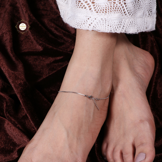 Sparkling Silver Shimmering Grace Anklet (Piece)