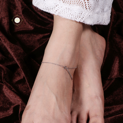 Sparkling Silver Classic Everyday Anklet (Piece)