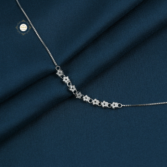 Sparkling Silver Twinkle Star Anklet (Piece)