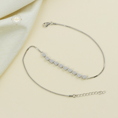 Sparkling Silver Shimmering Grace Anklet (Piece)