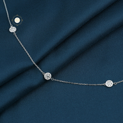 Sparkling Silver Floral Shine Anklet (Piece)