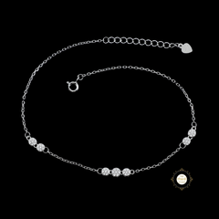 Sparkling Silver Classic Everyday Anklet (Piece)