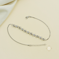 Sparkling Silver Twinkle Star Anklet (Piece)