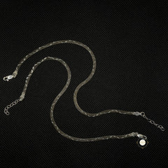 Sterling Silver Dual Tone Plain Anklet