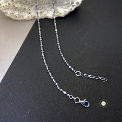 Sterling Silver Dual Tone Plain Anklet